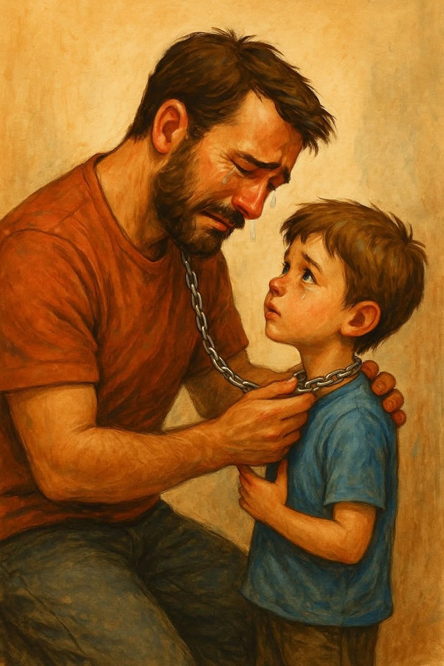 พ่อครับ คล้องโซ่ให้ผมด้วยนะครับ